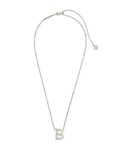 Letter B Pendant Necklace in Silver by Kendra Scott