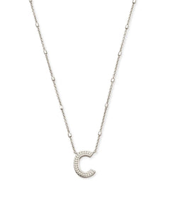 Letter C Pendant Necklace in Silver by Kendra Scott