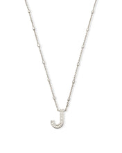 Load image into Gallery viewer, Letter J Pendant Necklace in Silver by Kendra Scott