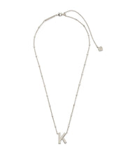Load image into Gallery viewer, Letter K Pendant Necklace in Silver by Kendra Scott