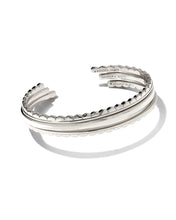 Load image into Gallery viewer, Quinn Cuff Bracelet Set of 3 in Silver by Kendra Scott