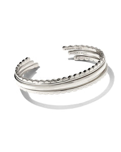 Quinn Cuff Bracelet Set of 3 in Silver by Kendra Scott