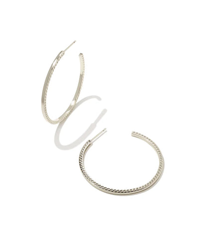 Sylvie Hoop Earrings in Silver by Kendra Scott
