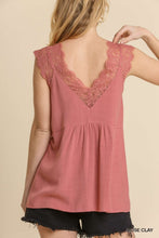 Load image into Gallery viewer, My Girl Lace Tank - Rose Clay *Regular &amp; Curvy*