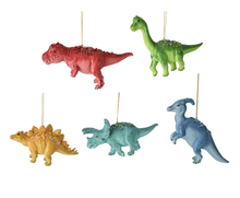 Load image into Gallery viewer, Ganz Glitter Dinosaur Ornament