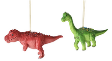 Load image into Gallery viewer, Ganz Glitter Dinosaur Ornament