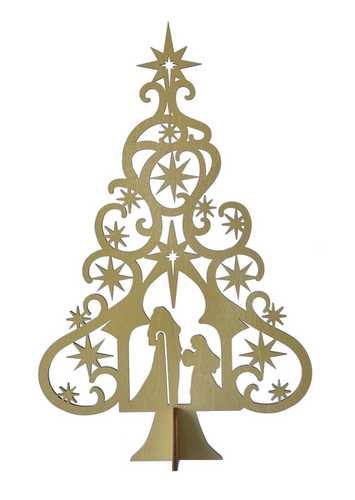 Ganz Wooden Nativity Tree