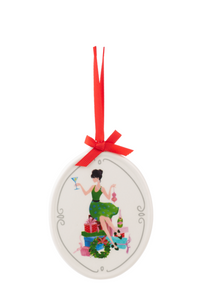 Ganz Ceramic Glam Girl Ornaments