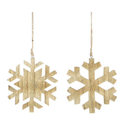 Ganz Wooden Snowflake Ornament