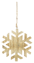 Load image into Gallery viewer, Ganz Wooden Snowflake Ornament