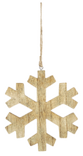 Load image into Gallery viewer, Ganz Wooden Snowflake Ornament