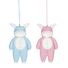 Load image into Gallery viewer, Ganz Baby Bunny Suit Ornament