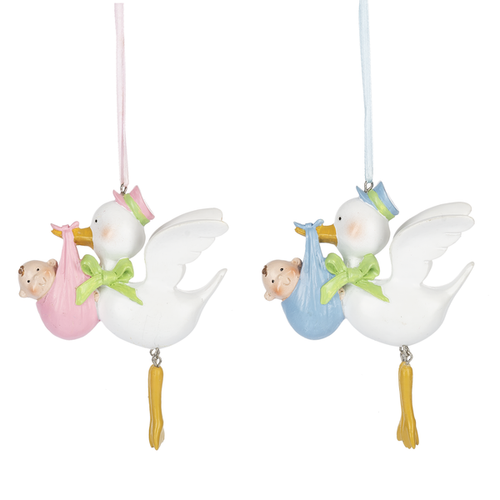 Ganz Stork & Baby Ornament