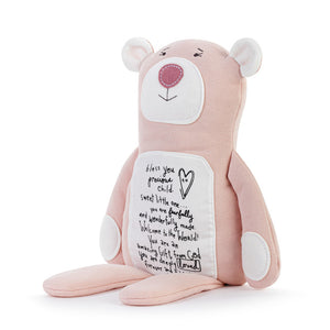 Demdaco Poetic Threads Bear - Pink