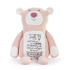 Demdaco Poetic Threads Bear - Pink