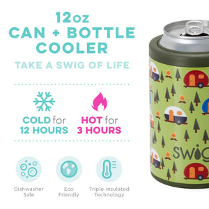 Swig Happy Camper Can + Bottle Cooler (12oz)