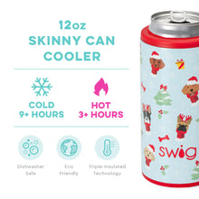 Load image into Gallery viewer, Swig Santa Paws Skinny Can Cooler (12oz)