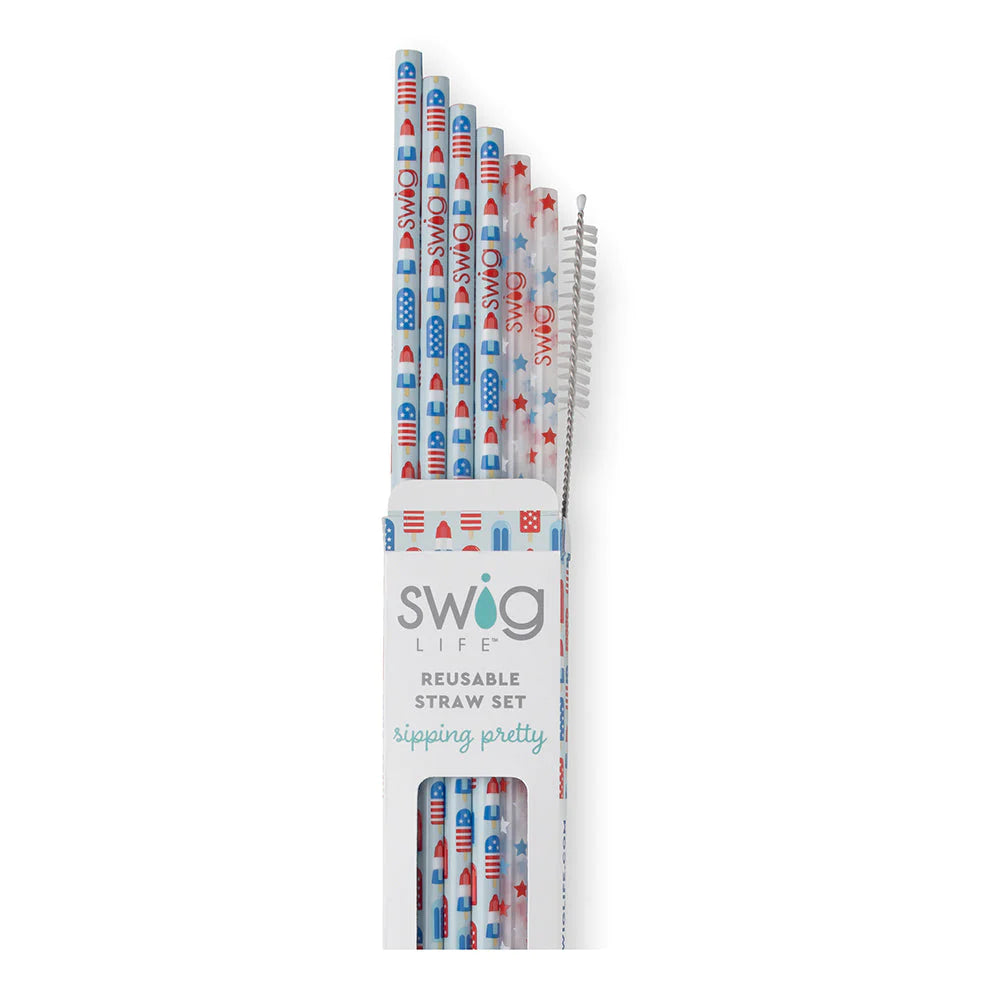 Swig Reusable Straw Set - Rocket Pops + Stars