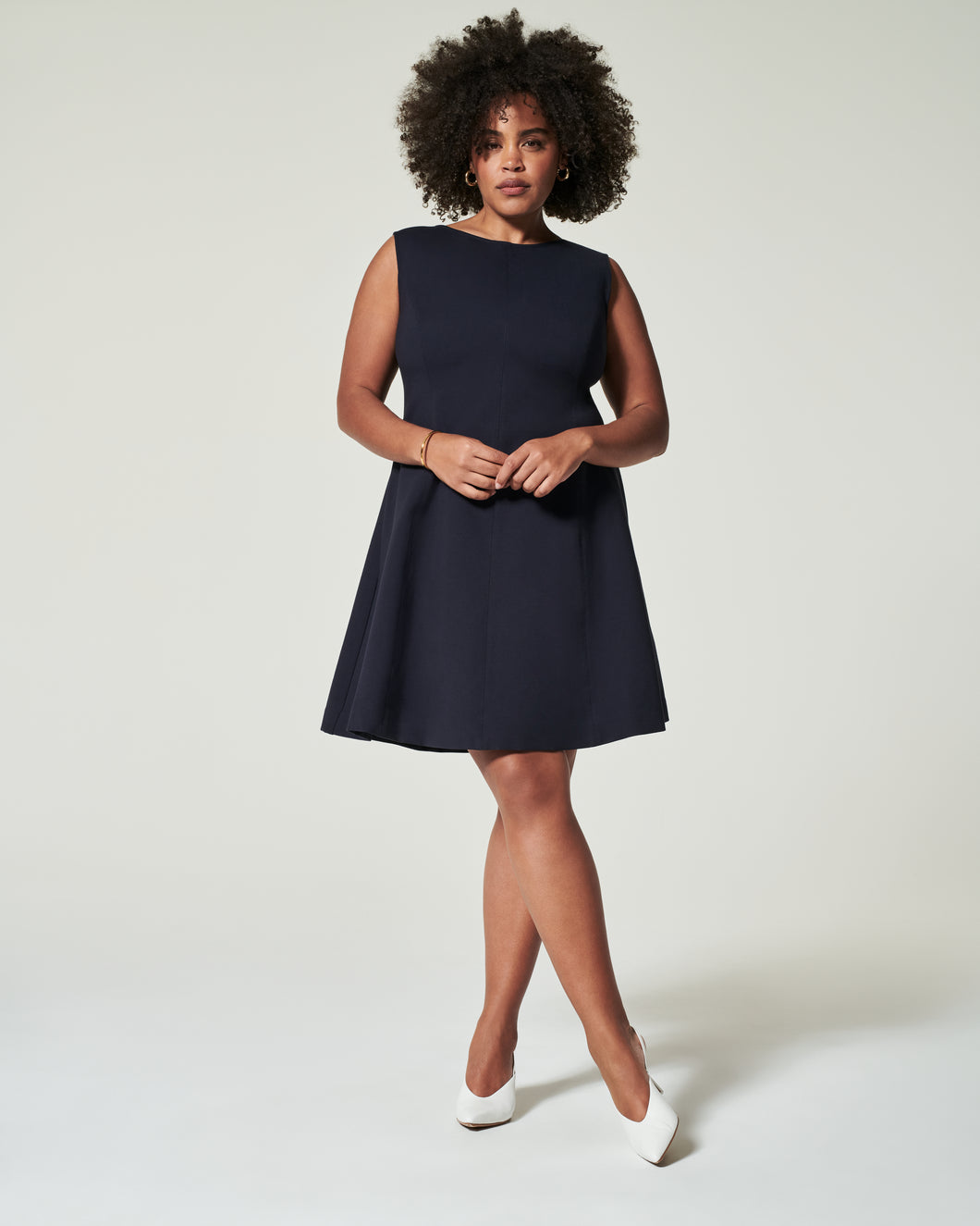 Spanx Perfect Sleeveless Crew Neck Fit and Flare Dress
