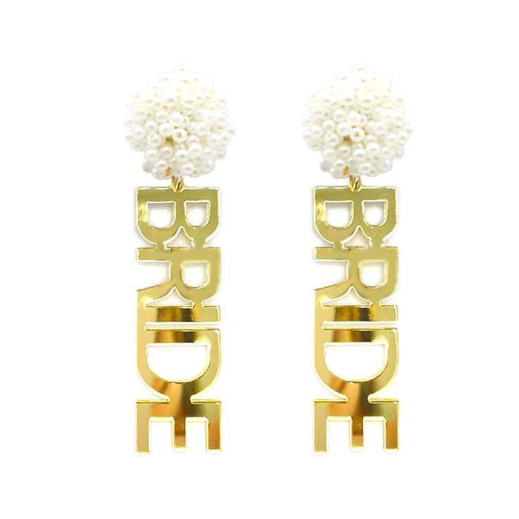 Viv & Lou Gold Bride Earrings