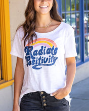 Load image into Gallery viewer, Grace &amp; Lace Washed &amp; Worn Graphic Tee - Radiate Positivity