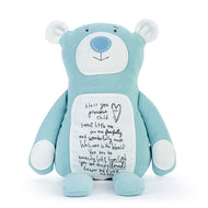 Demdaco Poetic Threads Bear - Blue